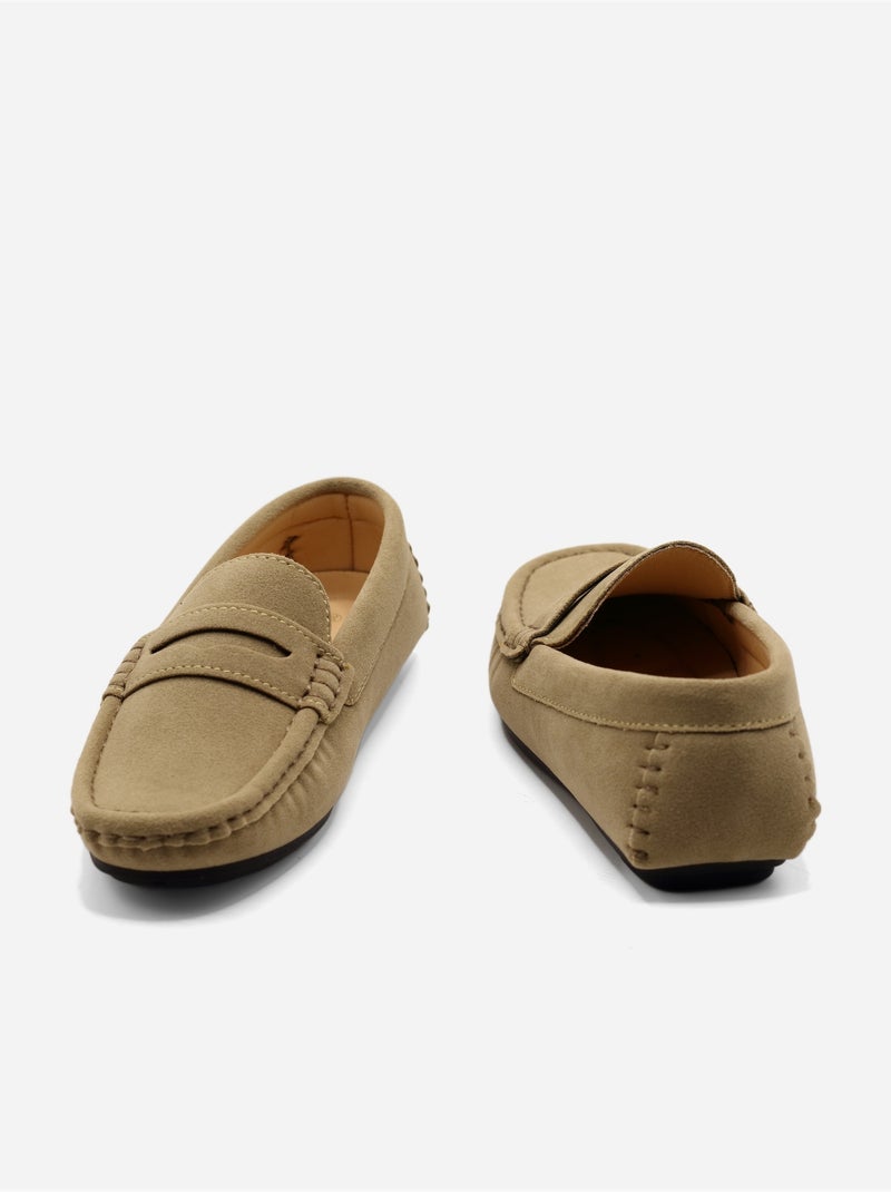 Mocassins à enfiler Taupe - Kiabi