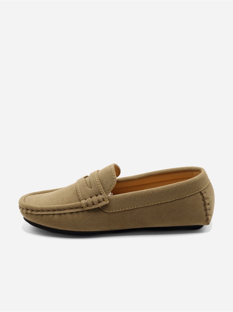 Mocassins à enfiler Taupe - Kiabi