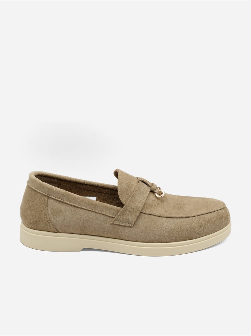 Mocassins à enfiler Taupe - Kiabi