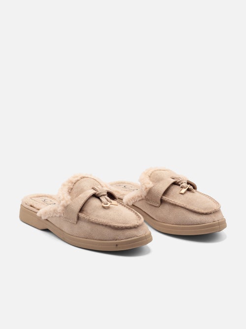 Mocassins à fausse fourrure - C M - Kiabi