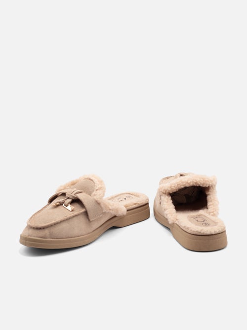 Mocassins à fausse fourrure - C M - Kiabi
