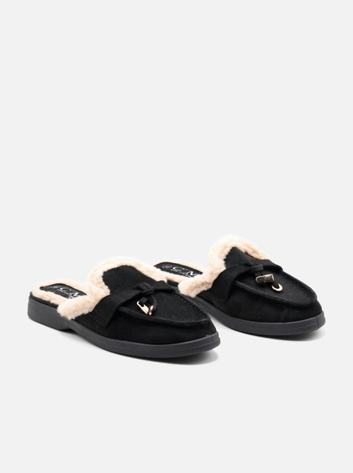 Mocassins à fausse fourrure - C M - Kiabi