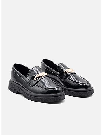 Mocassins à finition brillante