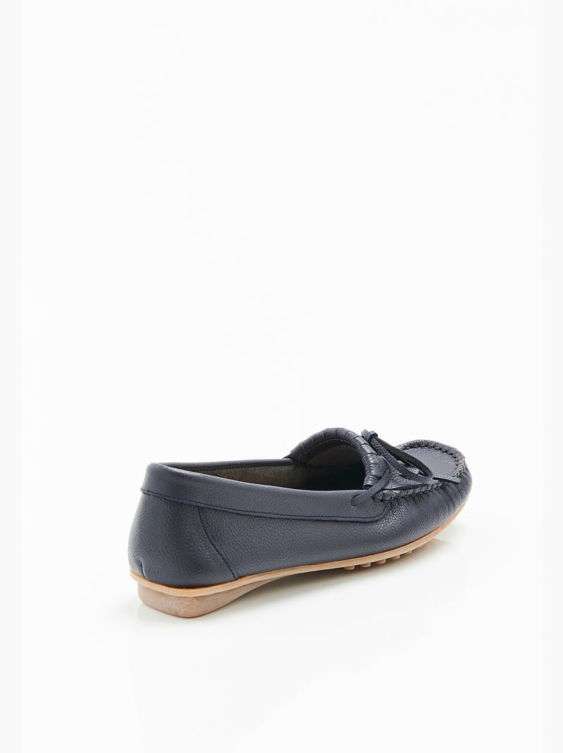 Mocassins à franges - Damart Bleu - Kiabi