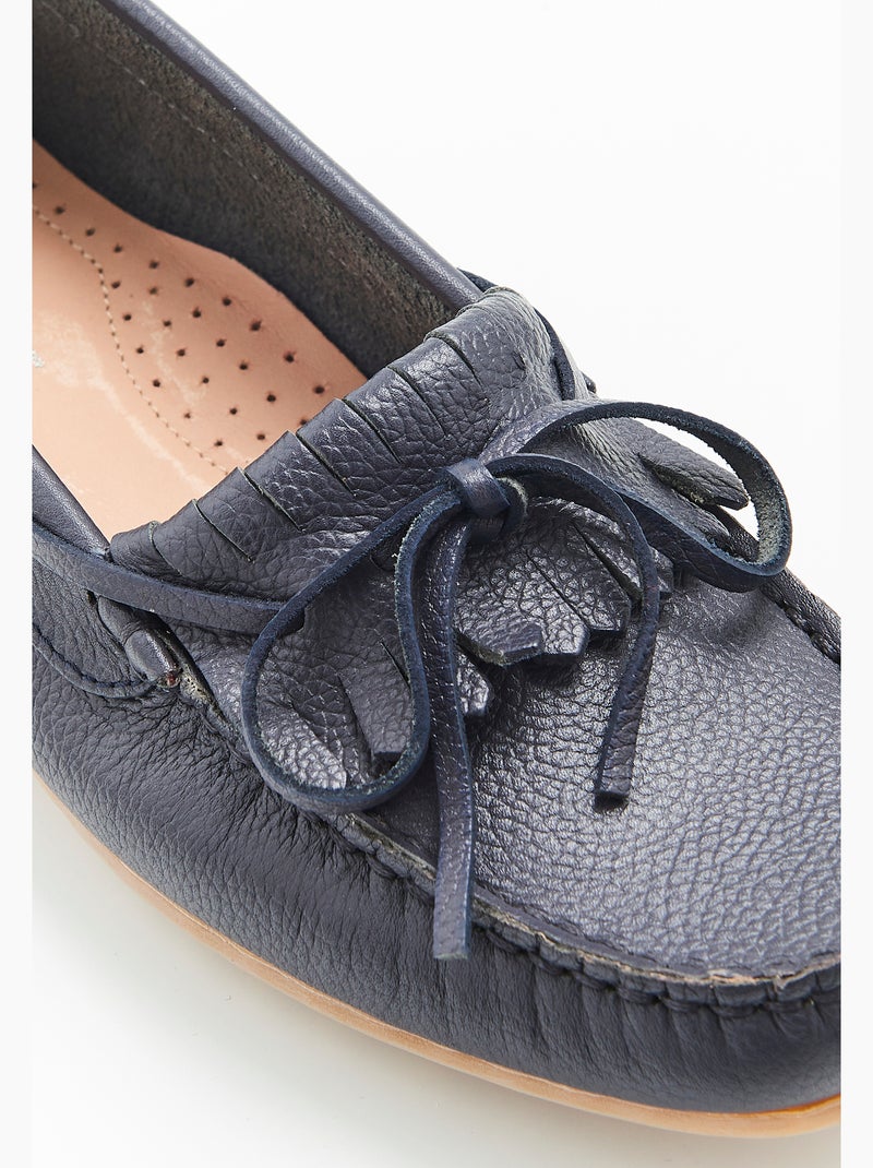 Mocassins à franges - Damart Bleu - Kiabi