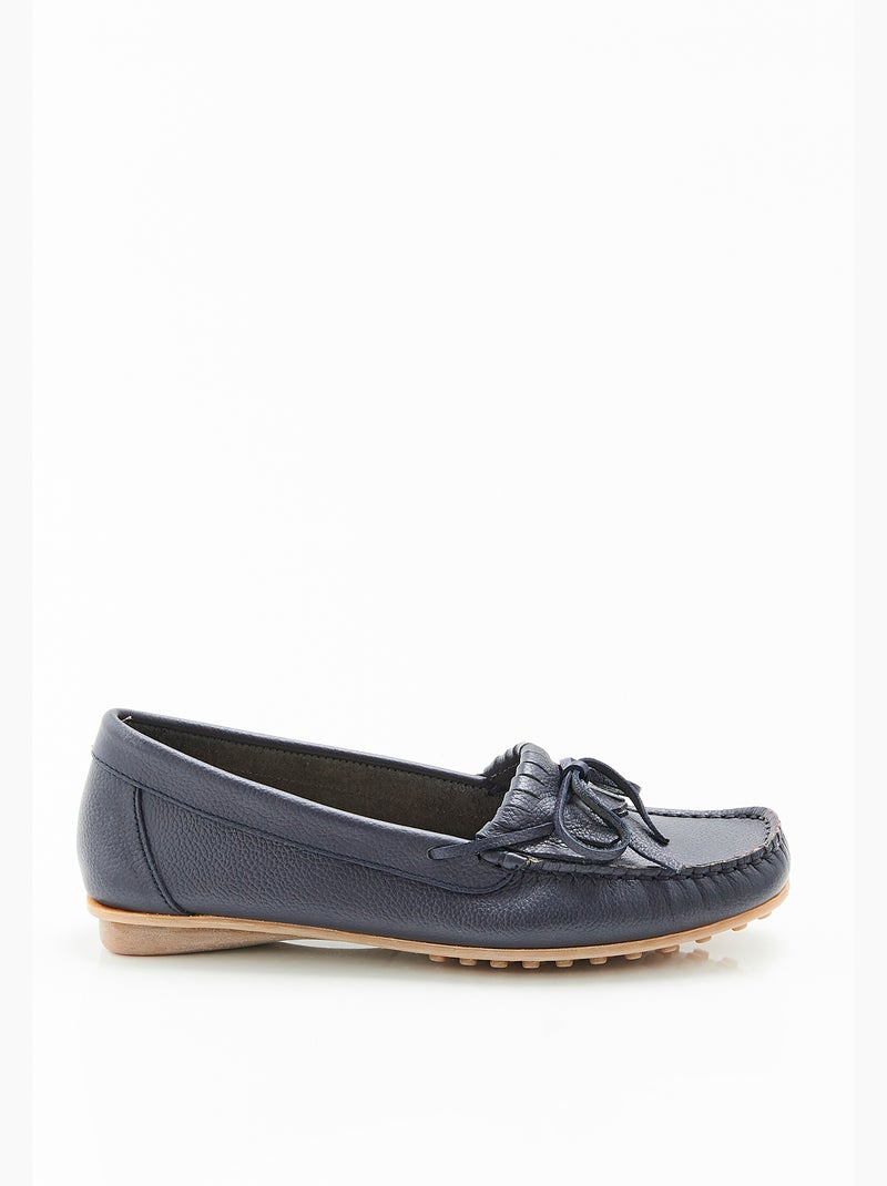 Mocassins à franges - Damart Bleu - Kiabi