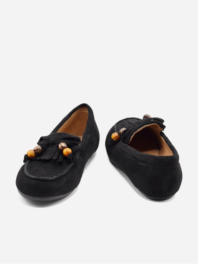 Mocassins à franges Noir - Kiabi