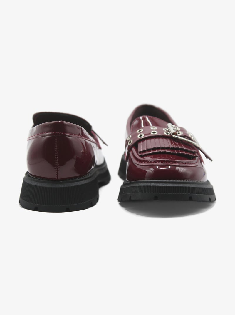 Mocassins à franges Rouge - Kiabi