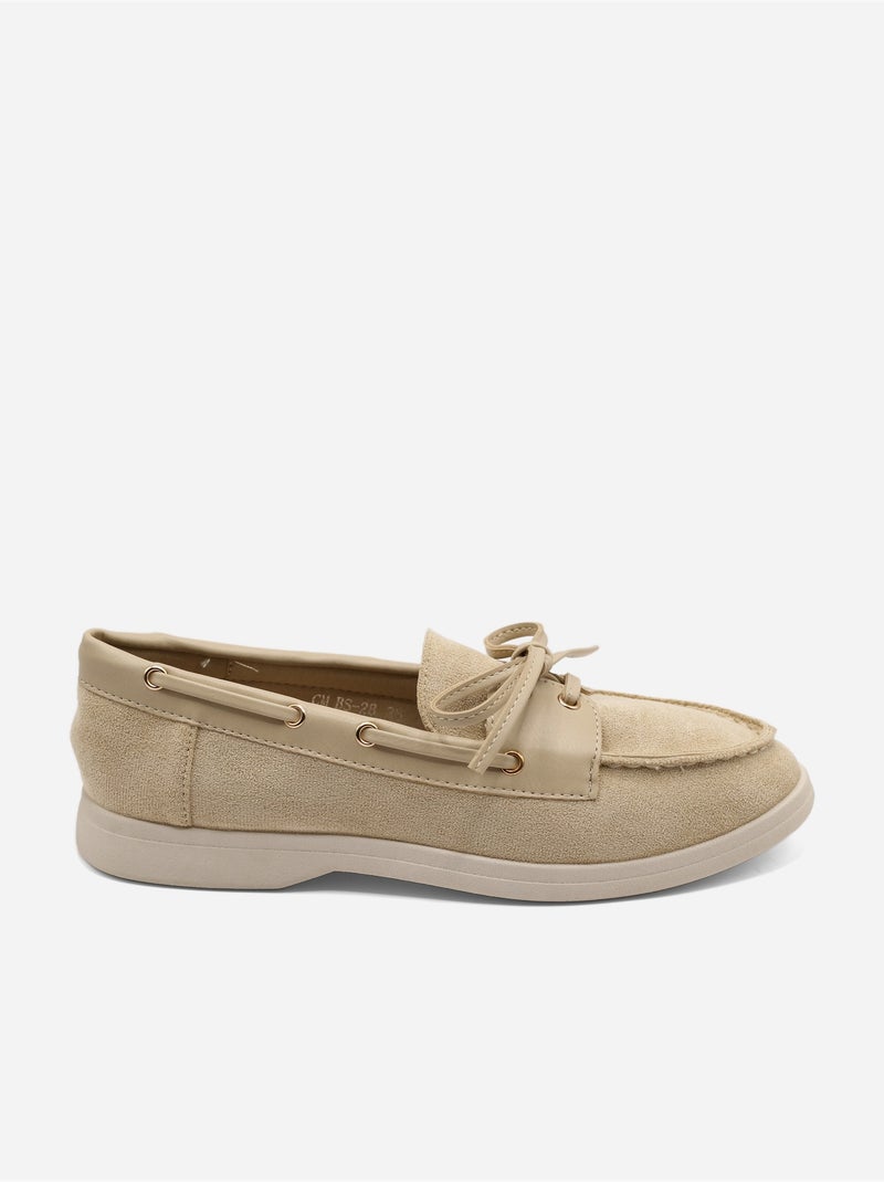 Mocassins a lacets Crème - Kiabi