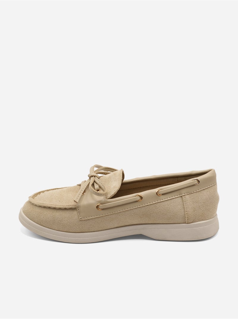 Mocassins a lacets Crème - Kiabi