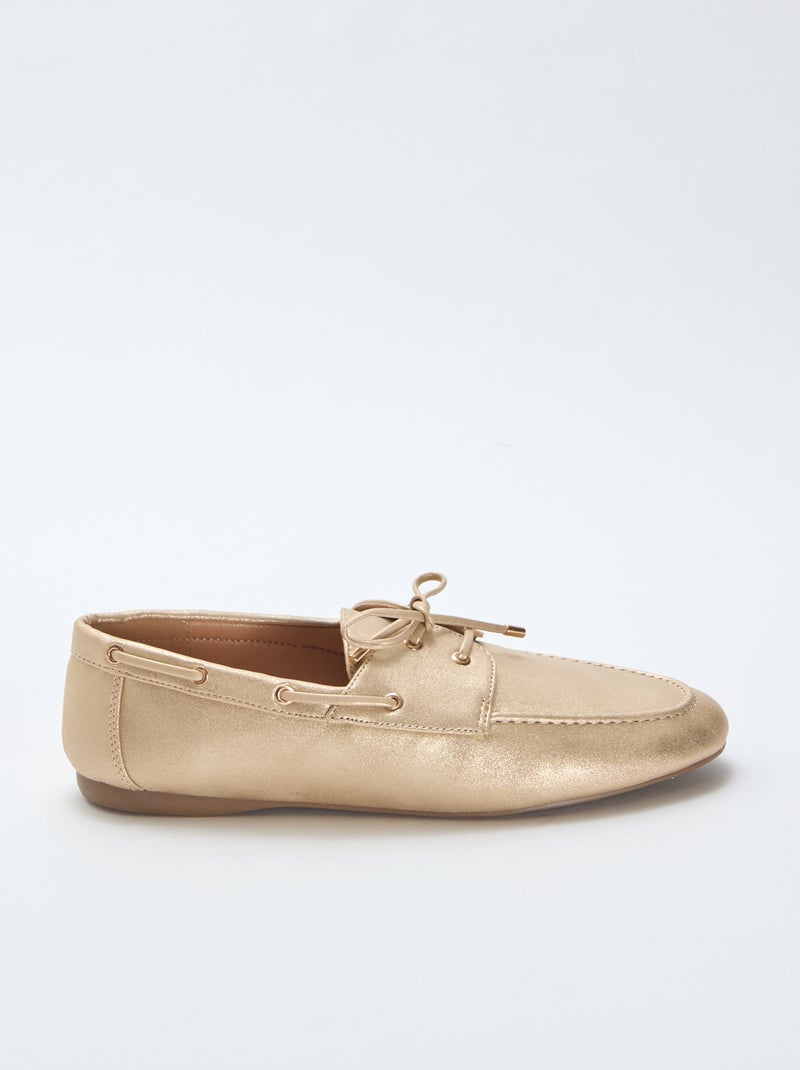 Mocassins à lacets Jaune - Kiabi