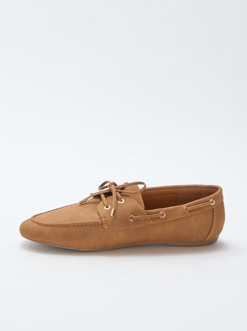 Mocassins à lacets Marron - Kiabi
