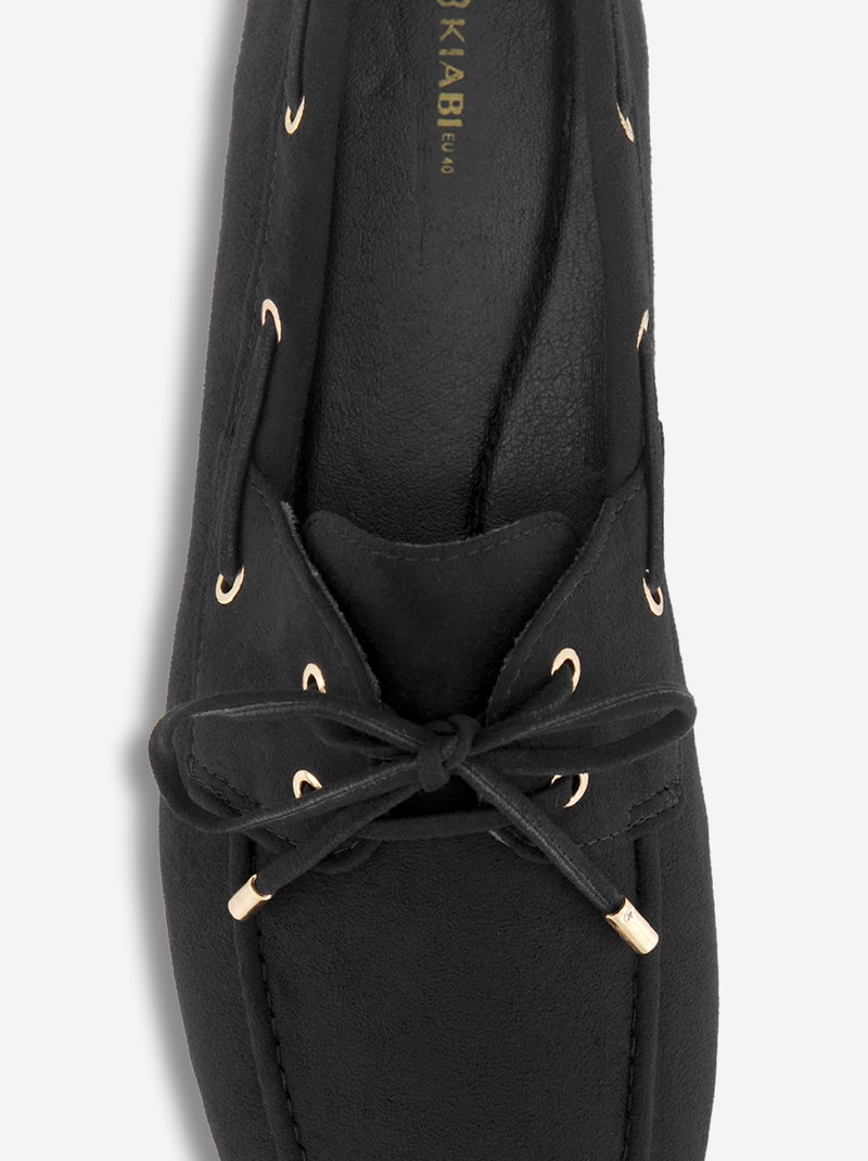 Mocassins à lacets Noir - Kiabi