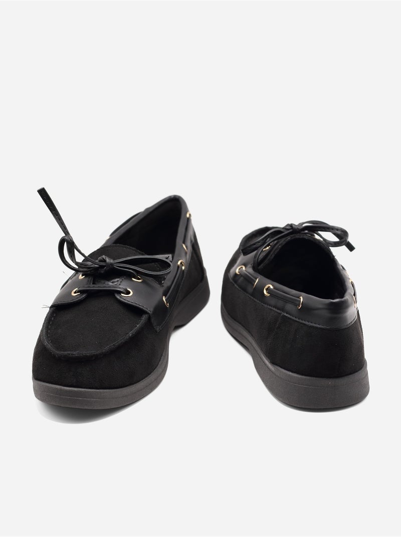 Mocassins a lacets Noir - Kiabi