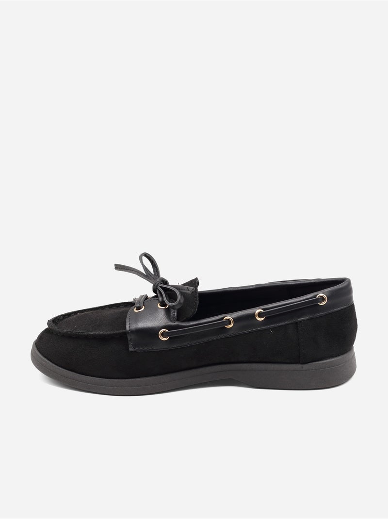 Mocassins a lacets Noir - Kiabi