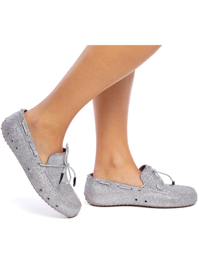 Mocassins à paillette Femme Argent - Kiabi
