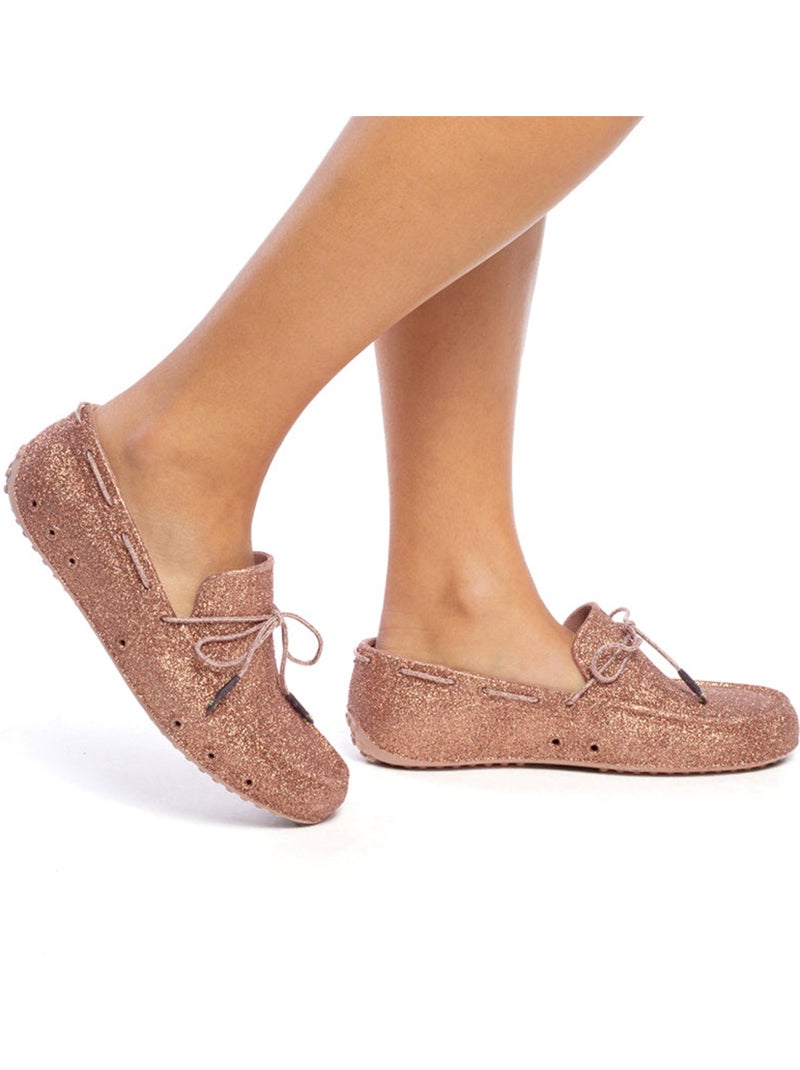Mocassins à paillette Femme Cuivre - Kiabi