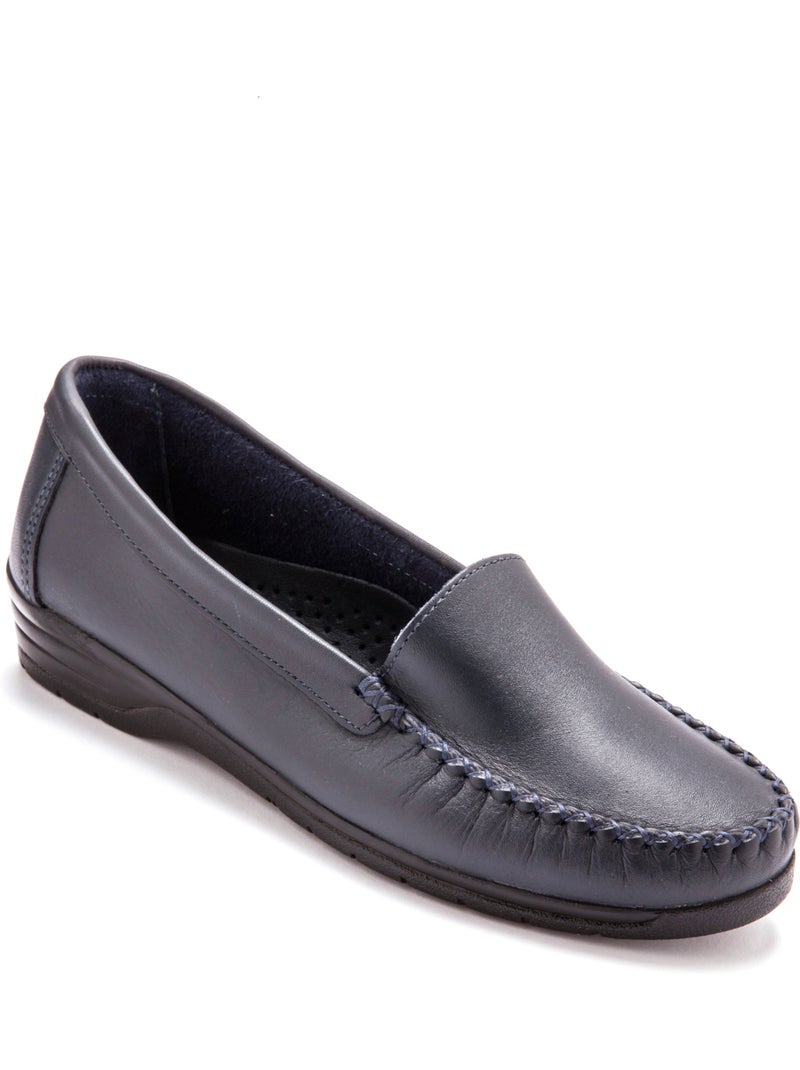 Mocassins à plateau lisse - PEDICONFORT Bleu marine - Kiabi