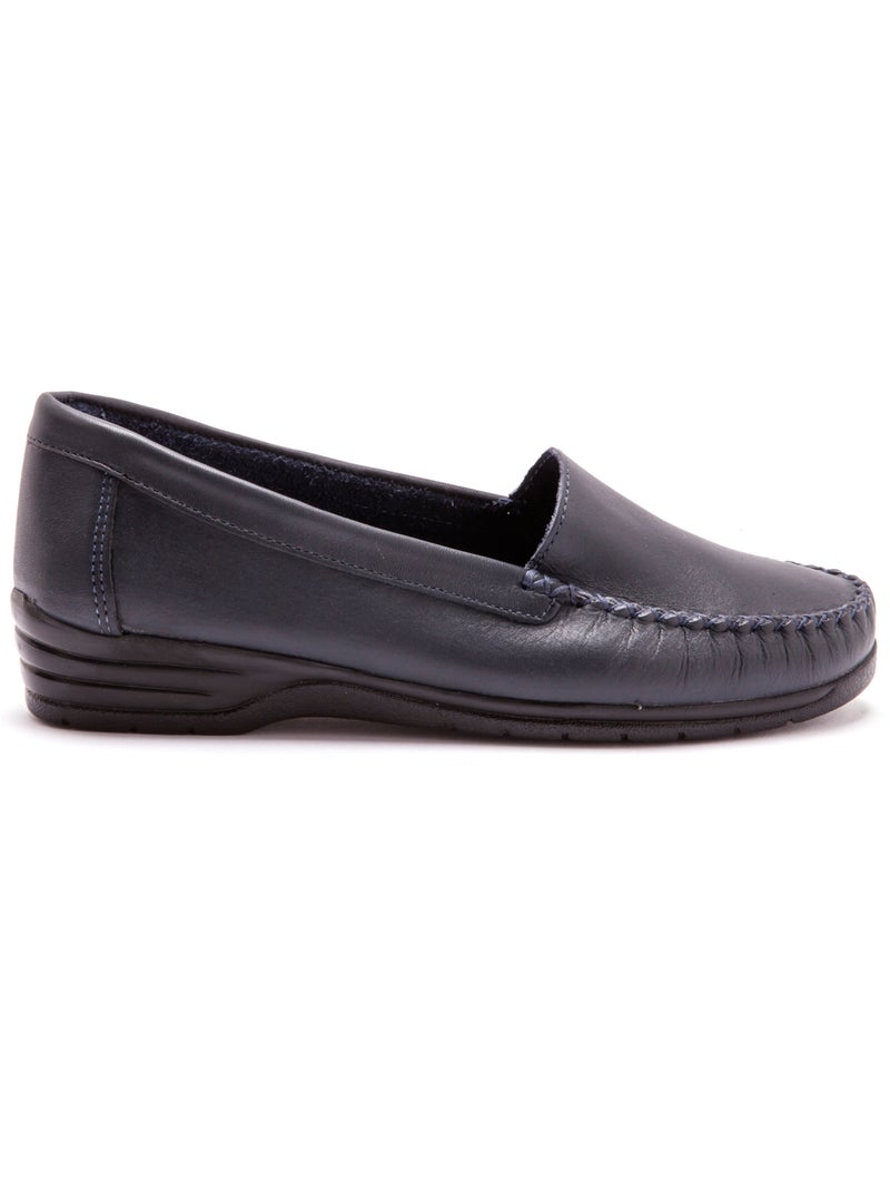 Mocassins à plateau lisse - PEDICONFORT Bleu marine - Kiabi