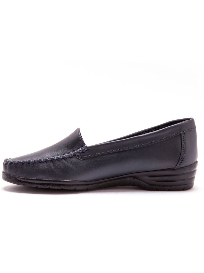 Mocassins à plateau lisse - PEDICONFORT Bleu marine - Kiabi