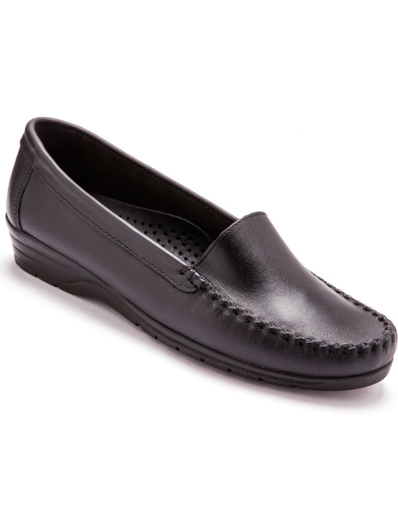 Mocassins à plateau lisse - PEDICONFORT Noir Noir - Kiabi
