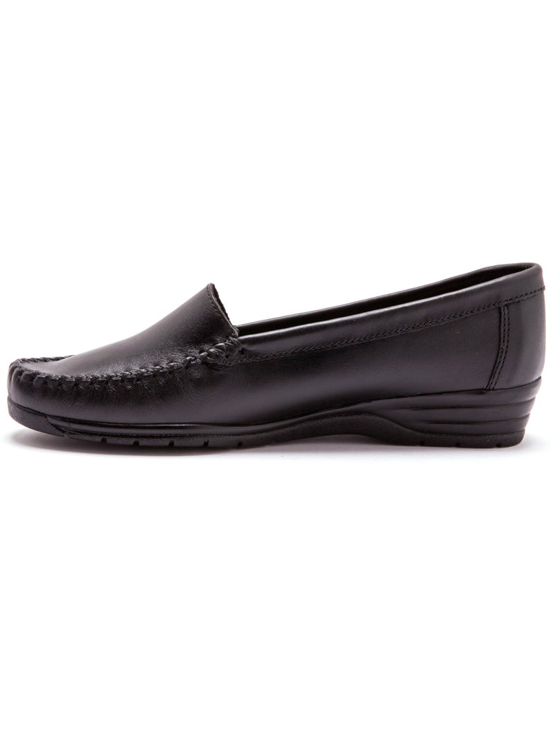 Mocassins à plateau lisse - PEDICONFORT Noir Noir - Kiabi