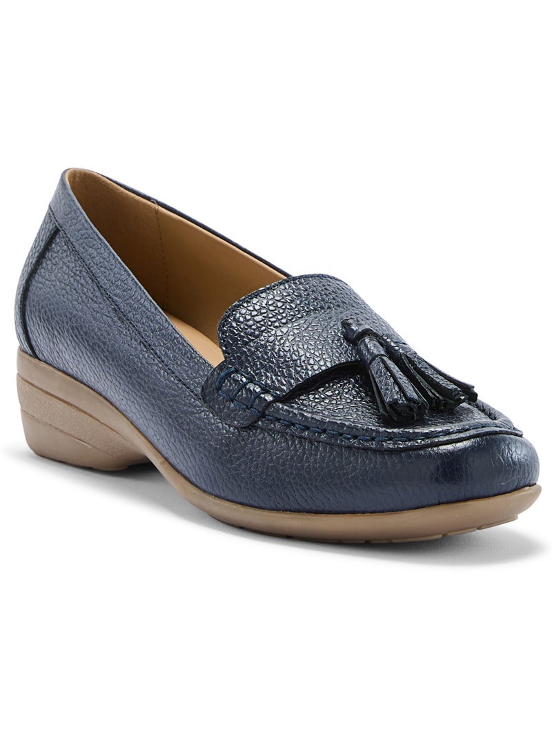 Mocassins à pompons femme - PEDICONFORT Bleu marine - Kiabi