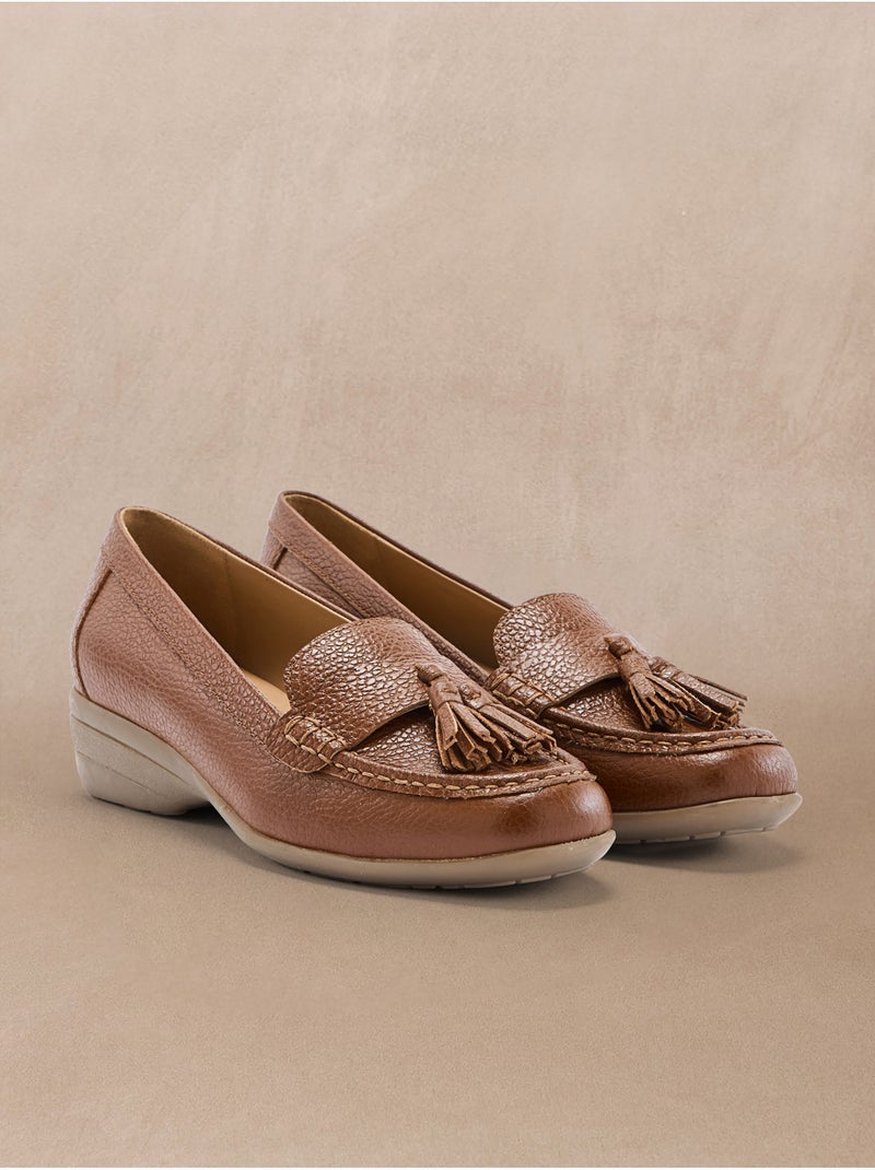 Mocassins à pompons femme - PEDICONFORT Marron - Kiabi
