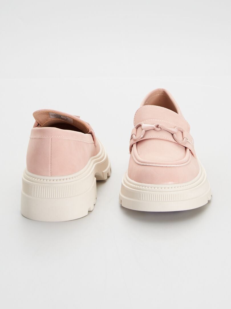 Lola - Mocassins En Cuir Vernis à Semelle Crantée Marron, EU 37