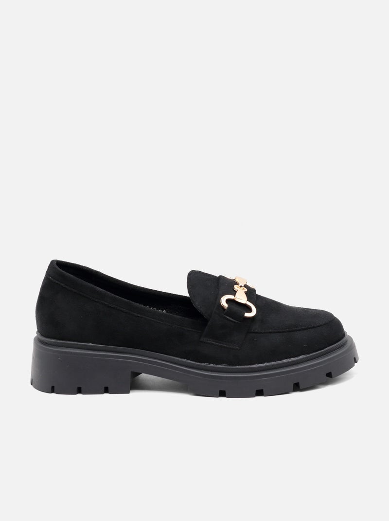 Mocassins à semelle épaisse Noir - Kiabi