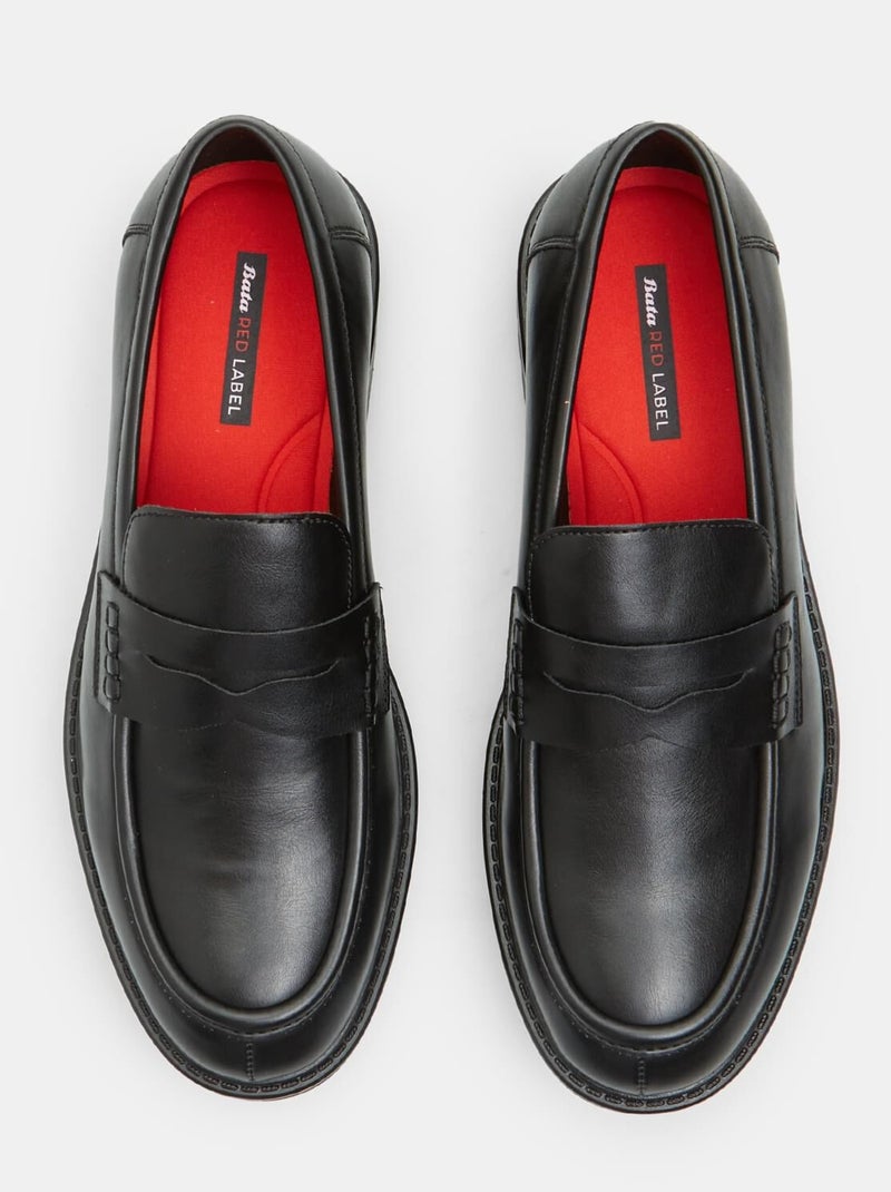 Mocassins à semelle track BATA Noir Homme Kiabi