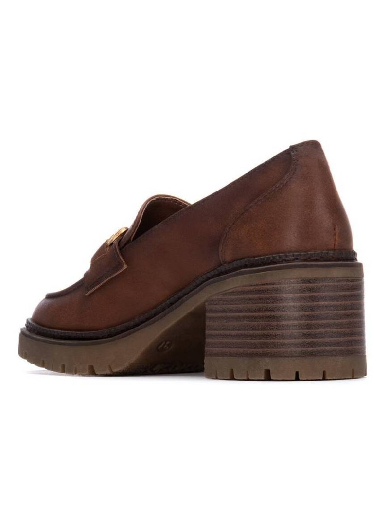 Mocassins à talon femme Camel - Kiabi