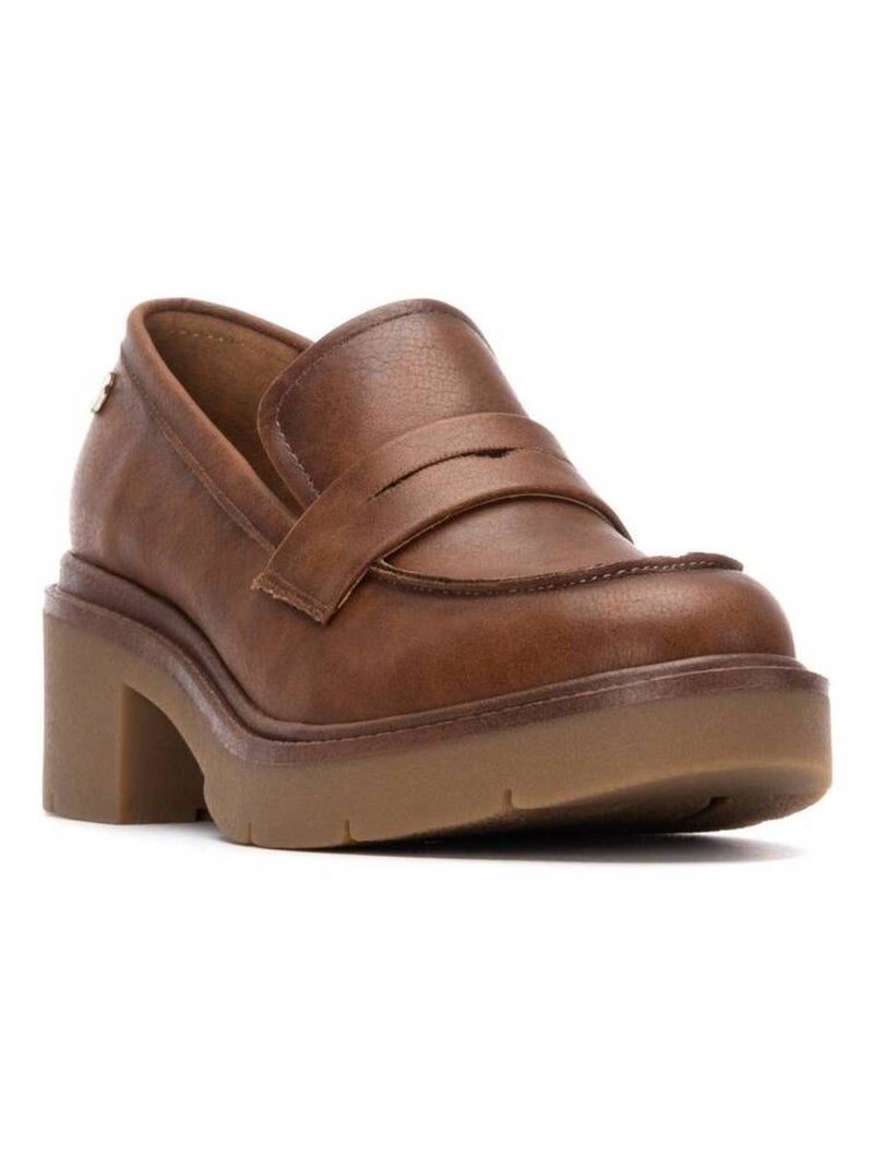 Mocassins à talon femme Camel - Kiabi