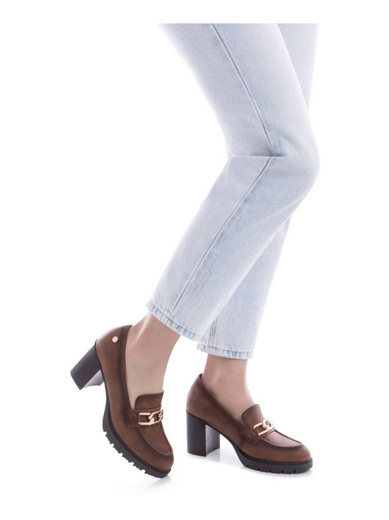 Mocassins à talon femme Camel - Kiabi