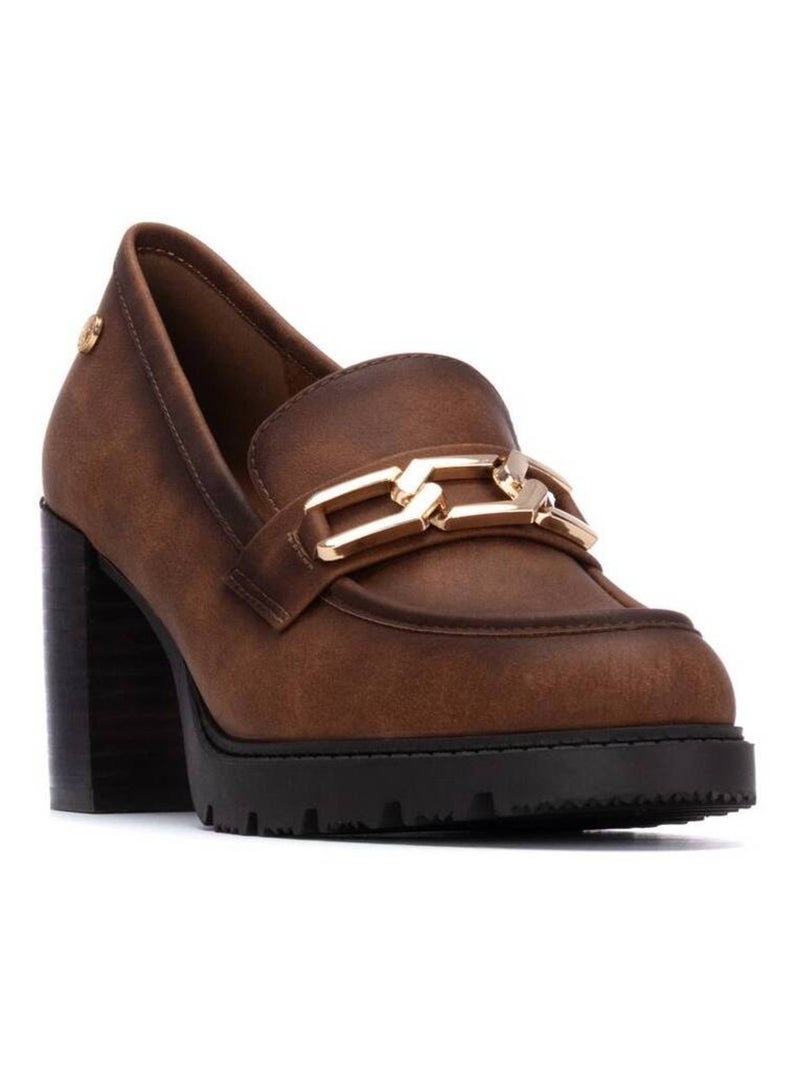 Mocassins à talon femme Camel - Kiabi
