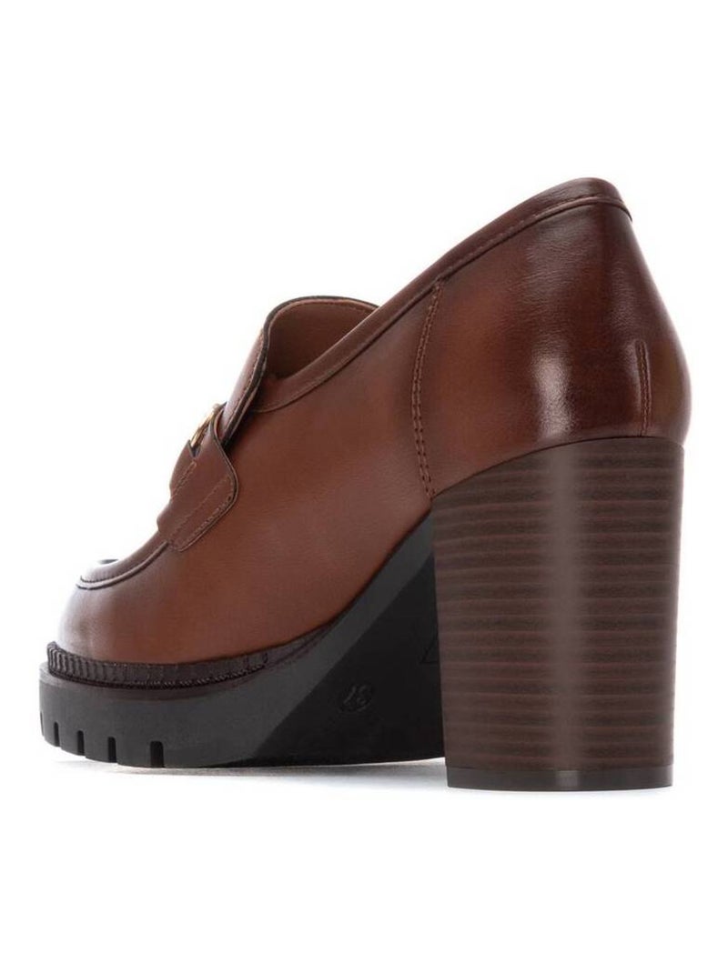 Mocassins à talon femme Camel - Kiabi