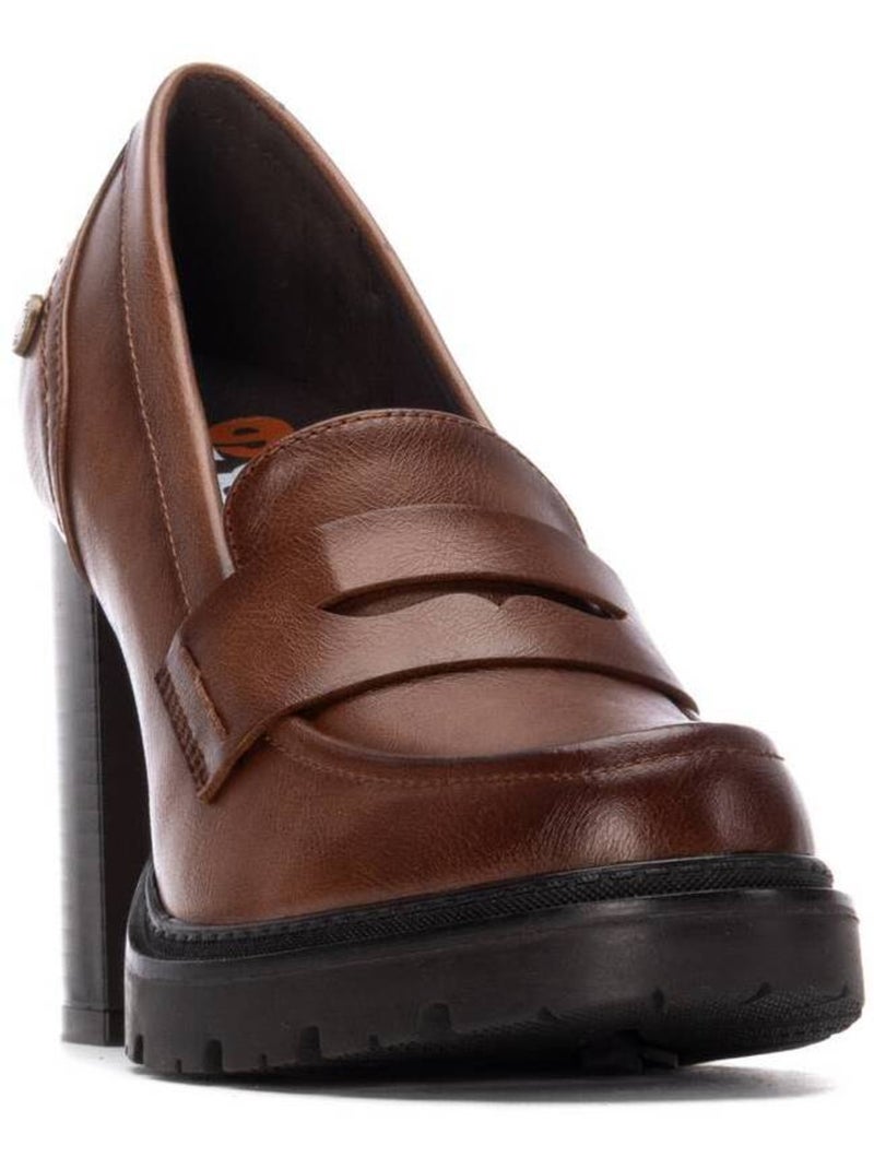 Mocassins à talon femme Camel - Kiabi