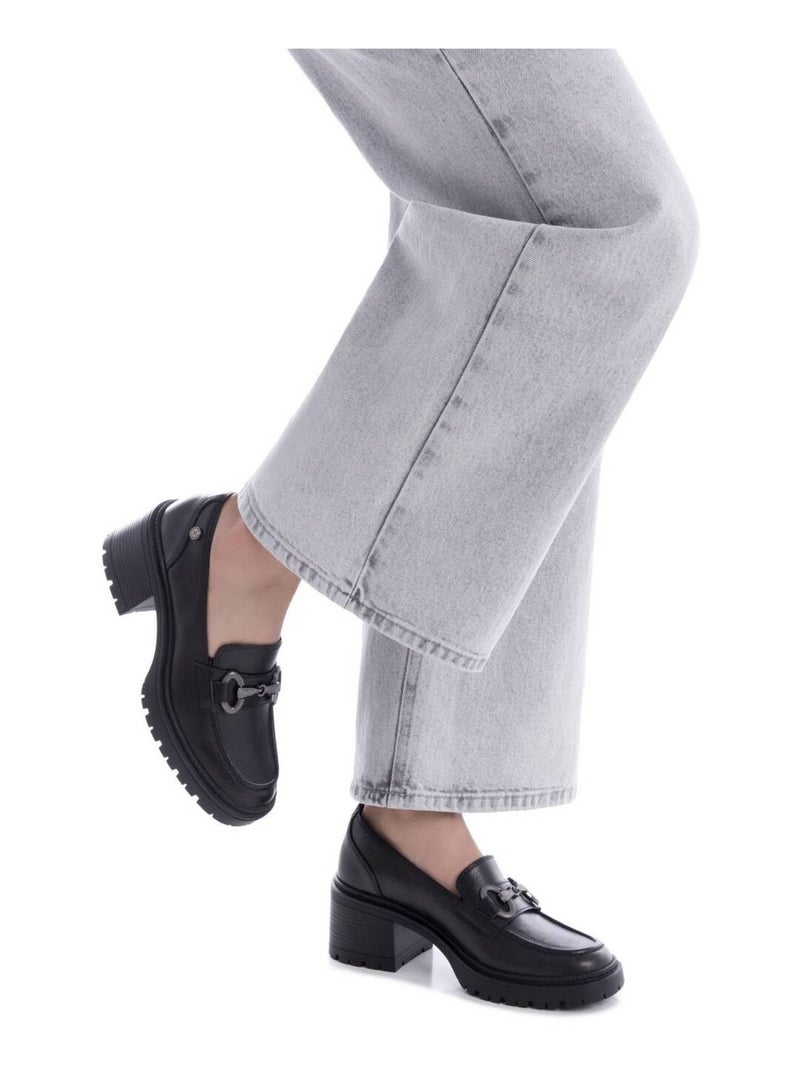 Mocassins à talon femme Noir - Kiabi