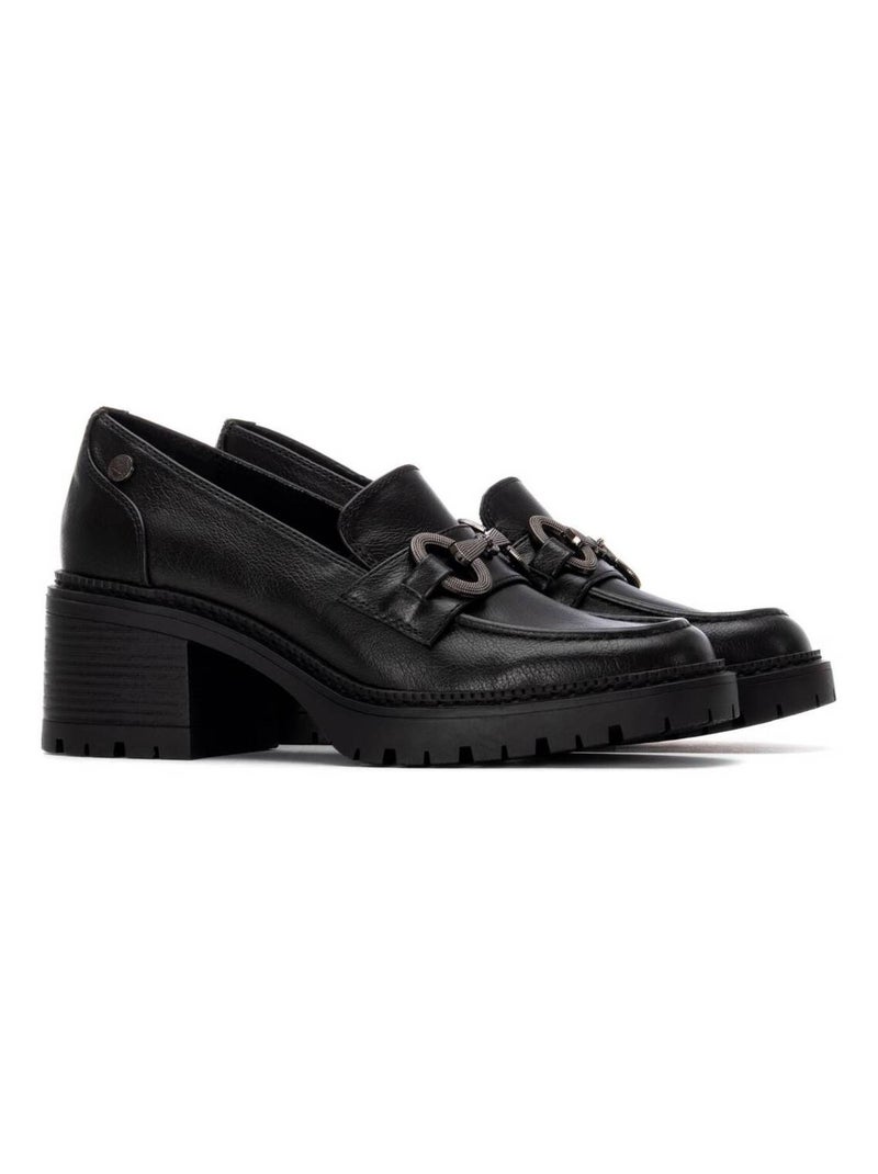 Mocassins à talon femme Noir - Kiabi