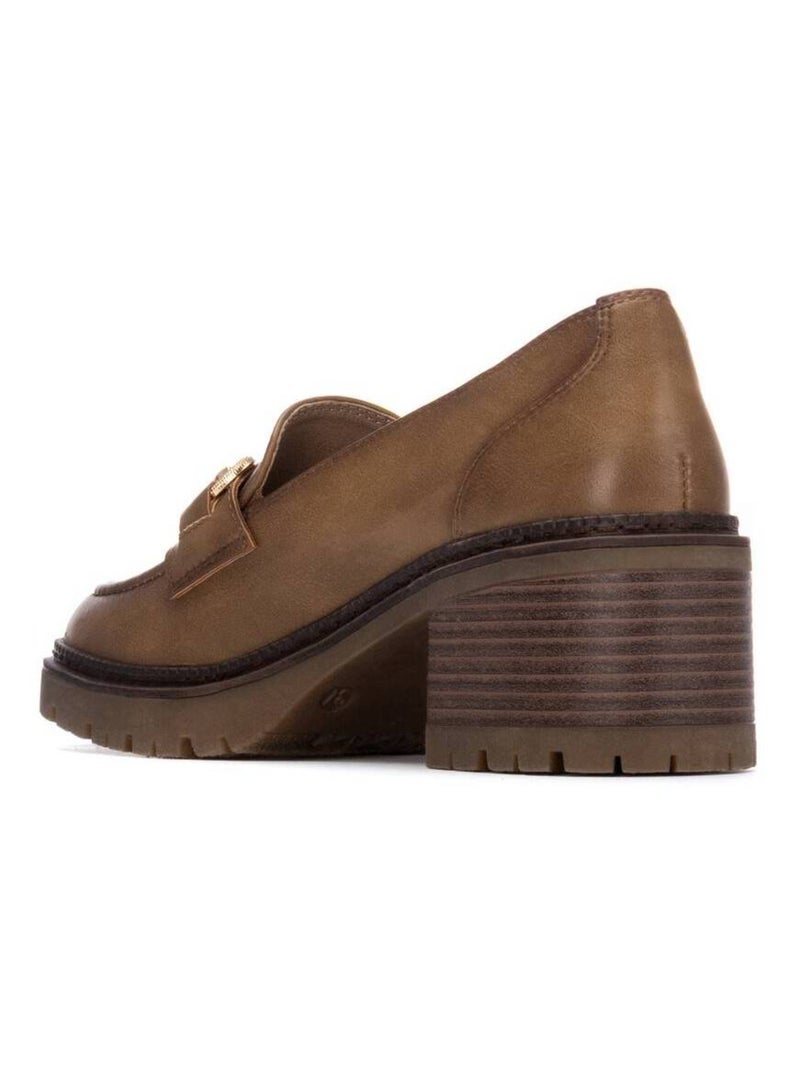 Mocassins à talon femme Taupe - Kiabi