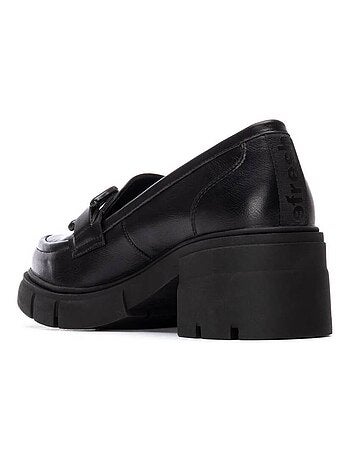 Mocassins à talon large femme