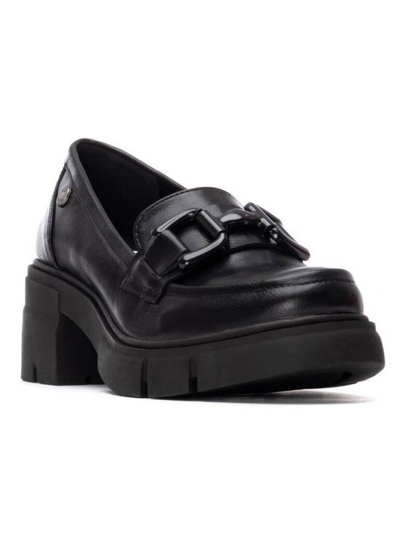 Mocassins à talon large femme Noir - Kiabi
