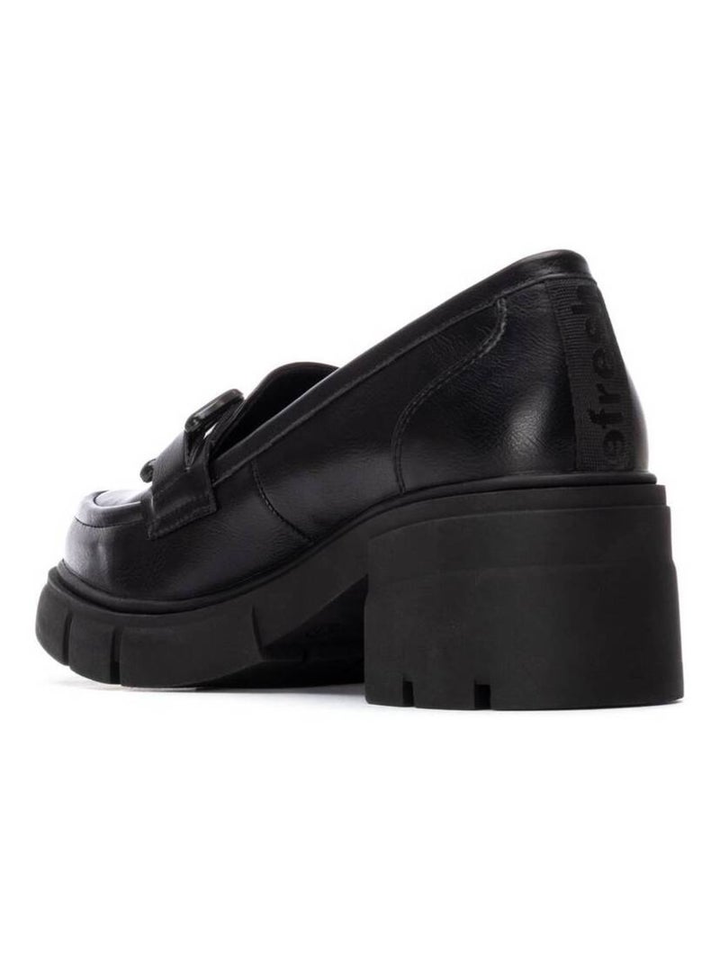 Mocassins à talon large femme Noir - Kiabi