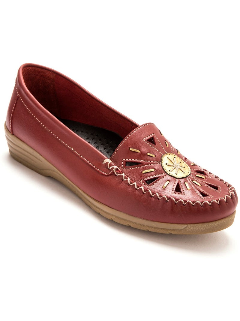 Mocassins ajourés - PEDICONFORT Bordeaux - Kiabi