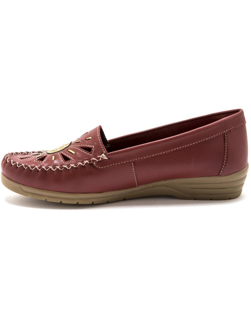 Mocassins ajourés - PEDICONFORT Bordeaux - Kiabi
