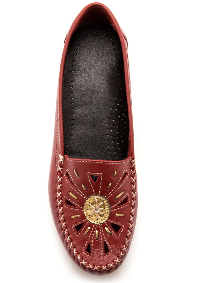Mocassins ajourés - PEDICONFORT Bordeaux - Kiabi