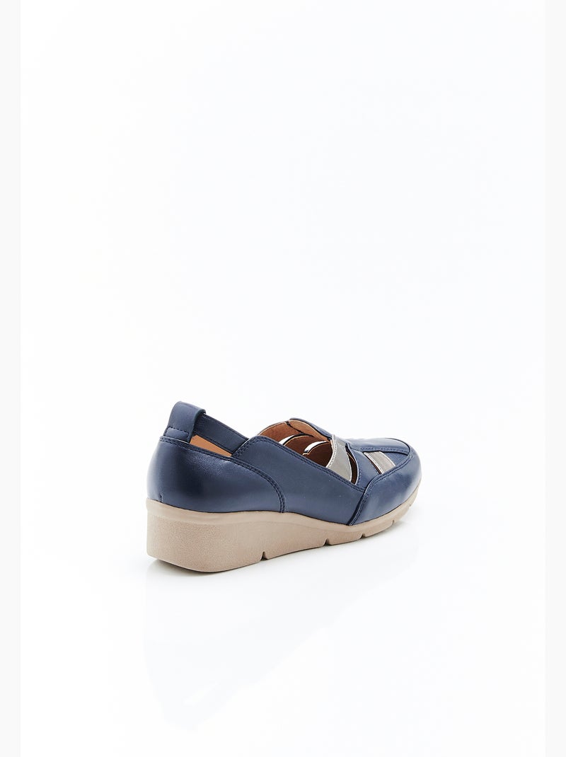 Mocassins ajourés Amortyl - Damart Bleu - Kiabi