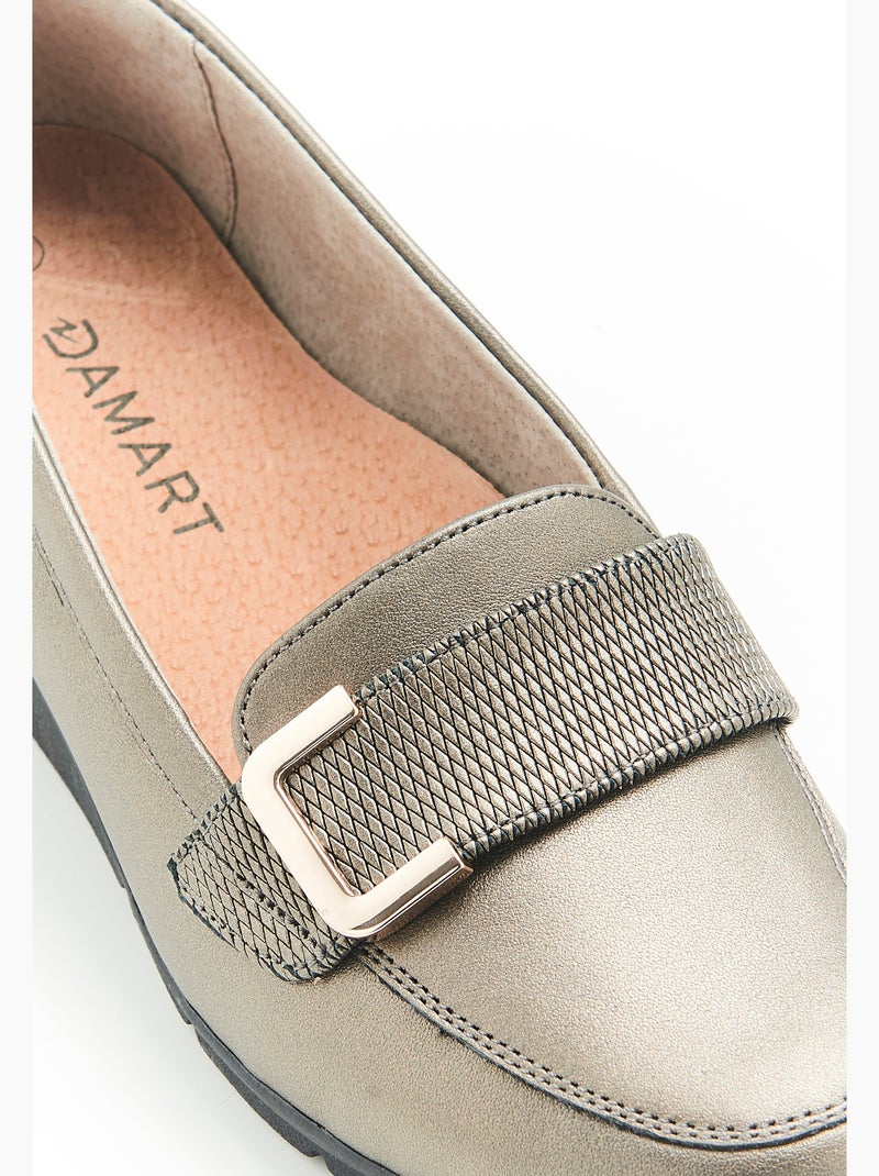 Mocassins amortyl boucle fantaisie - damart Marron - Kiabi