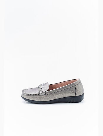 Mocassins amortyl dessus croûte de cuir grainé - damart