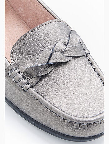 Mocassins amortyl dessus croûte de cuir grainé - damart